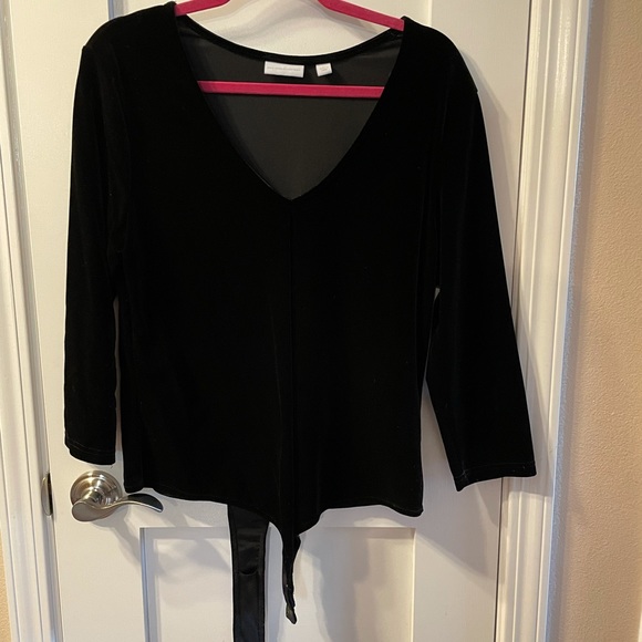 New York & Company Tops - NY & Co. Cute velvety black bodysuit